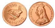 24mm Copper Farthing, Chocolate Coins