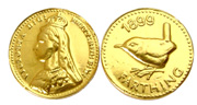 24mm Gold Farthing, Chocolate Coins