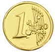 Novelty Chocolate Co. 28mm Gold Euro, chocolate coins