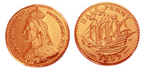 Novelty Chocolate Co. 30mm Copper Halfpenny, Chocolate Coins