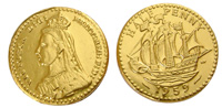 30mm Gold Halfpenny, Chocolate Coins