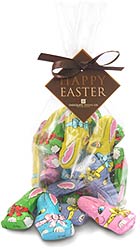 Novelty Chocolate Co. Pastel Foil, Milk Chocolate Easter Bunnies