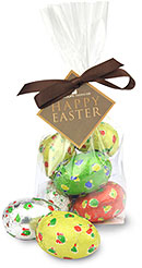 Novelty Chocolate Co. Pattern Foil, Milk Chocolate Easter Eggs