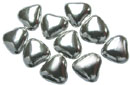 Silver mini heart chocolate dragees