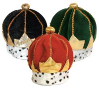 novelty Fabric Crown (Assorted Colours)