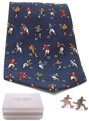 Football Tie / Cufflink Gift Set