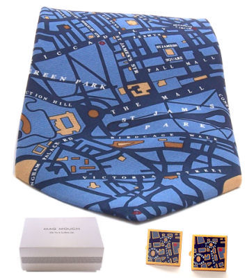London Map Tie / Cufflink Gift Set