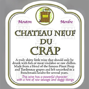 Wine Bottle Labels - Chateau Neuf Du Crap
