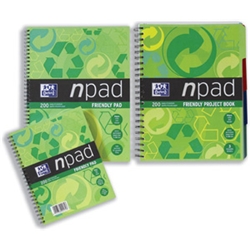 Npad Notebook Recycled Wirebound Ruled Margin A5