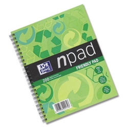 Oxford npad Notebook A6 Recycled Wirebound with