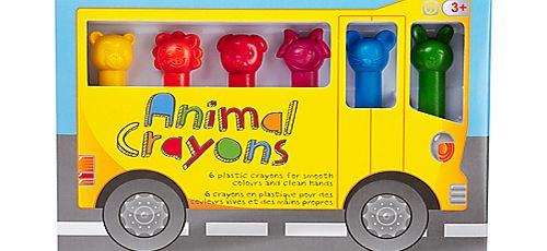 NPW Animal Crayons in a Boat, Pack of 6