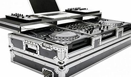 NSP Cases DJ Coffin flight case with Laptop - CDJ1000   12`` Mixer