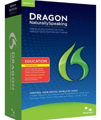 Nuance Dragon NaturallySpeaking Premium 12.0, Educational Online Validation Program (PC)