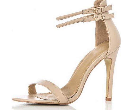 NUDE Ankle Double Strap Sandals