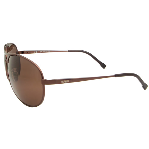 Nueu Mens Nueu 701 Aviator Sunglasses Brown Frame /
