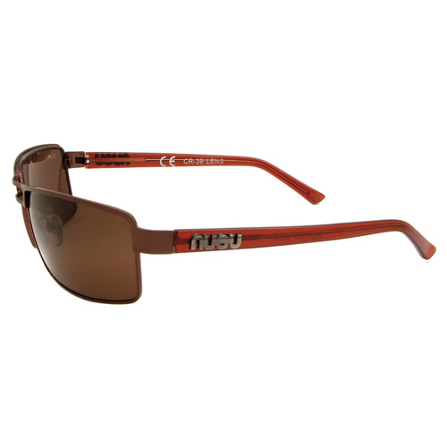 Nueu Mens Nueu 703 Square Aviator Sunglasses Brown Frame / Brown Lens