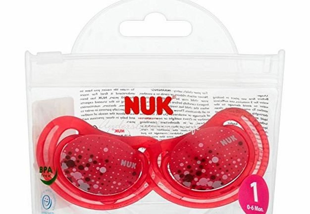 NUK Freestyle Size 1 Silicone Soother (0-6m) Red