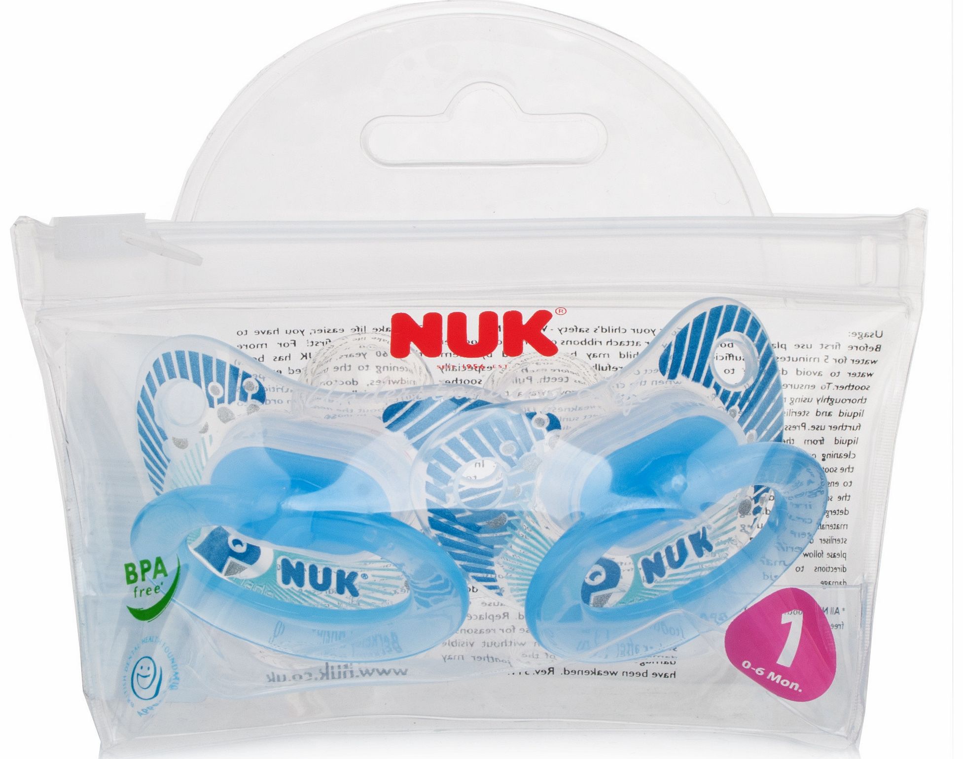 NUK Happy Days Silicone Soother for Boys Size 1