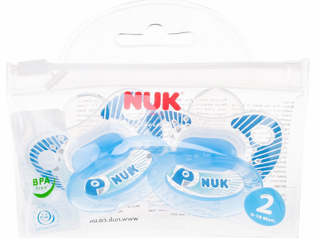 NUK Happy Days Silicone Soother for Boys Size 2