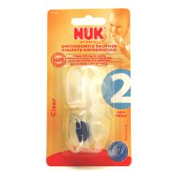 nuk Silicone Soother Clear Size 2 Blue