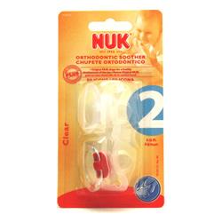 nuk Silicone Soother Clear Size 2 Red