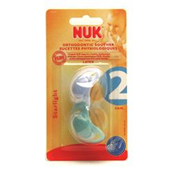 nuk Starlight Soother Latex Size 2 Blue/Green