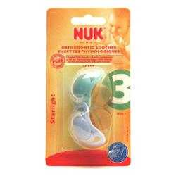 nuk Starlight Soother Latex Size 3 Blue/Green
