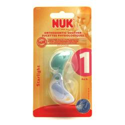 nuk Starlight Soother Silicone Size 1 Blue/Green