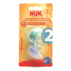 nuk Starlight Soother Silicone Size 2 Blue/Green