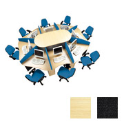 8-Person Call Centre With 8 Charcoal Screens