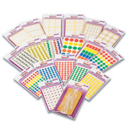 NULL Assorted Colour Round Labels