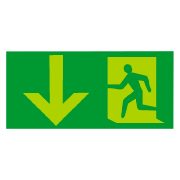 NULL Inch.Exit DownInch. Photo Luminescent PVC Sign