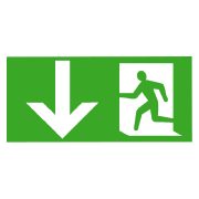 NULL Inch.Exit DownInch. PVC Sign