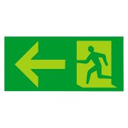 NULL Inch.Exit LeftInch. Photo Luminescent PVC Sign