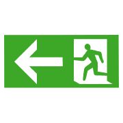 NULL Inch.Exit LeftInch. PVC Sign