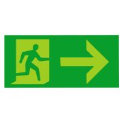 NULL Inch.Exit RightInch. Photo Luminescent PVC Sign