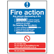 NULL Inch.Fire ActionInch. PVC Sign