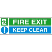 NULL Inch.Fire Exit Keep ClearInch. PVC Sign