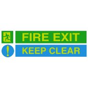 NULL Inch.Keep ClearInch. Photo Luminescent PVC Sign