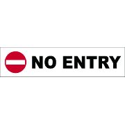 NULL Inch.No EntryInch. Acrylic Sign