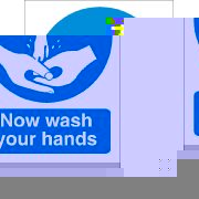 NULL Inch.Now Wash Your HandsInch. PVC Sign