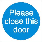 Inch.Please Close This DoorInch. PVC Sign