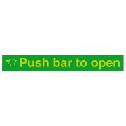NULL Inch.Push Bar To OpenInch. Photo Luminescent PVC