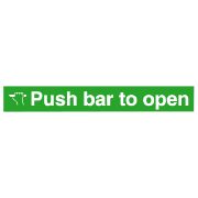 NULL Inch.Push Bar To OpenInch. PVC Sign