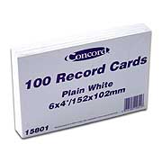 Plain Record Cards