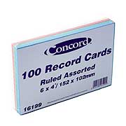 NULL Ruled Record Cards