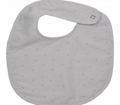 Roudoudou bib - white, grey stars `One size