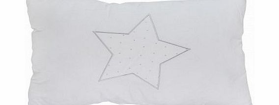 Numae Small rectangular cushion - white, grey stars