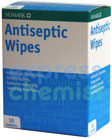 Numark Antiseptic Wipes 10 sachets
