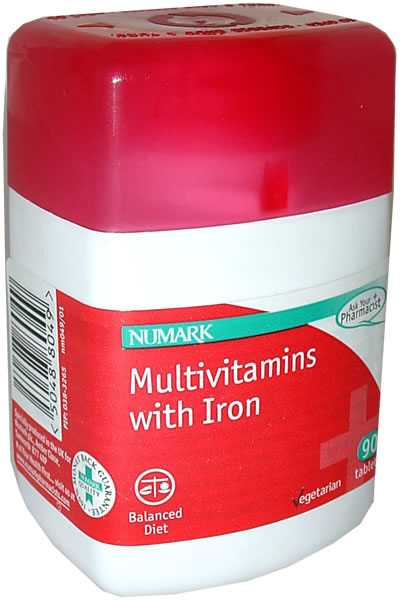 Numark Multivitamins With Iron